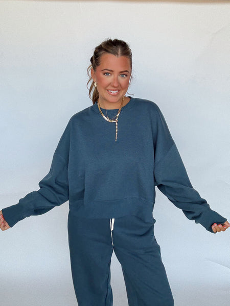 Midnight Navy Sweatshirt – Coral Boutique