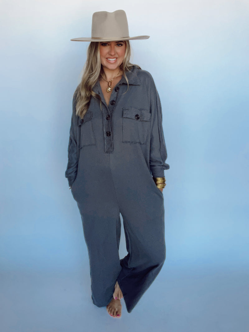 The Mallory Jumpsuit | Charcoal