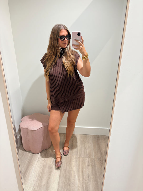 Brown Skirt Set