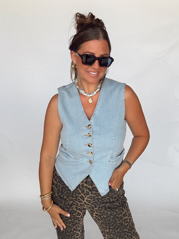 Denim Stretch Vest