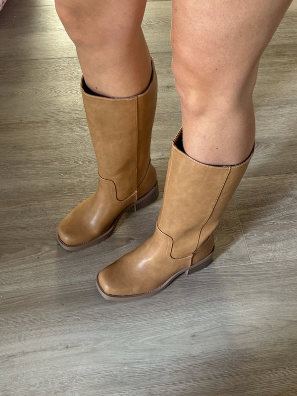 Tan Leather Calf Boot