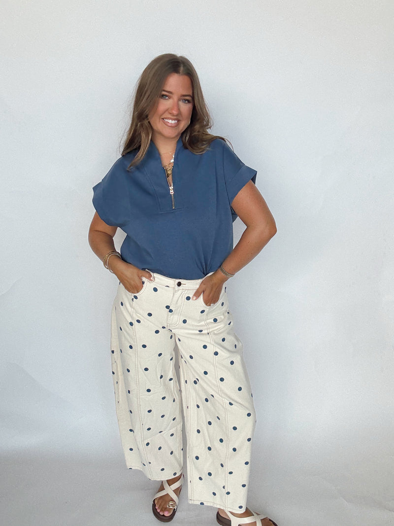 Polka Dot Barrel Denim | Restock