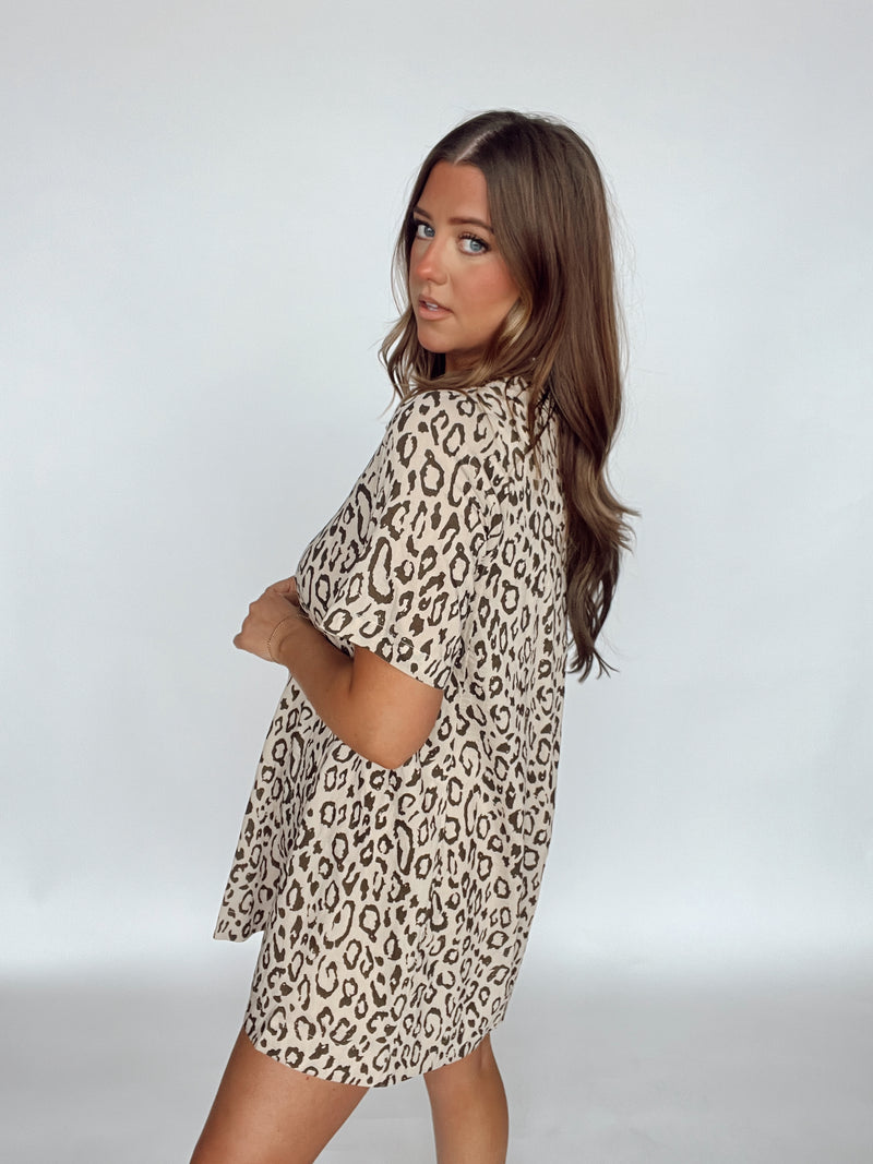 Oatmeal Cheetah Dress