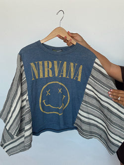 Striped Nirvana Vintage Graphic