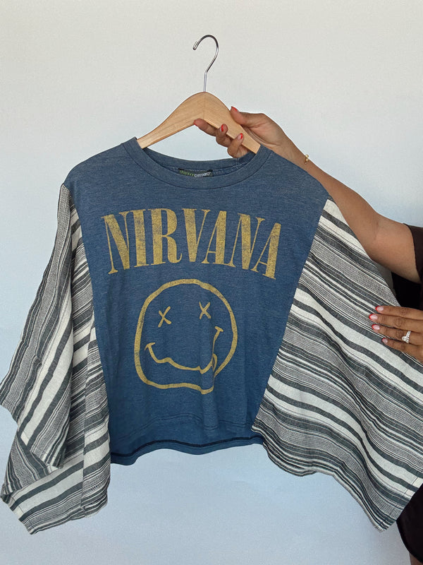 Striped Nirvana Vintage Graphic