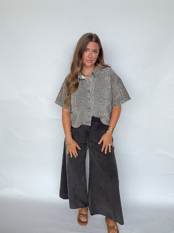 Black Pleated Pant