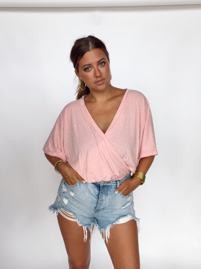 Pink T Shirt Bodysuit