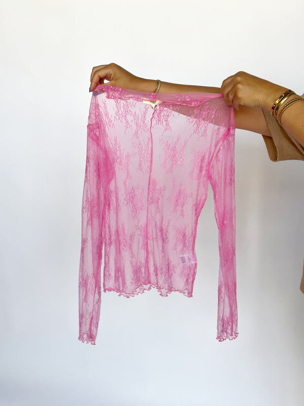 Lace Undershirt | BARBIE PINK