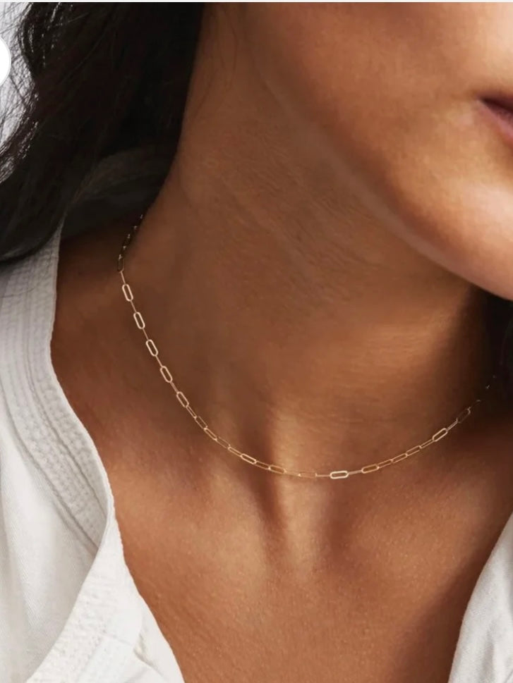 Dainty Paperclip Necklace