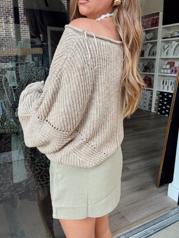 Olive Slouched Sweater
