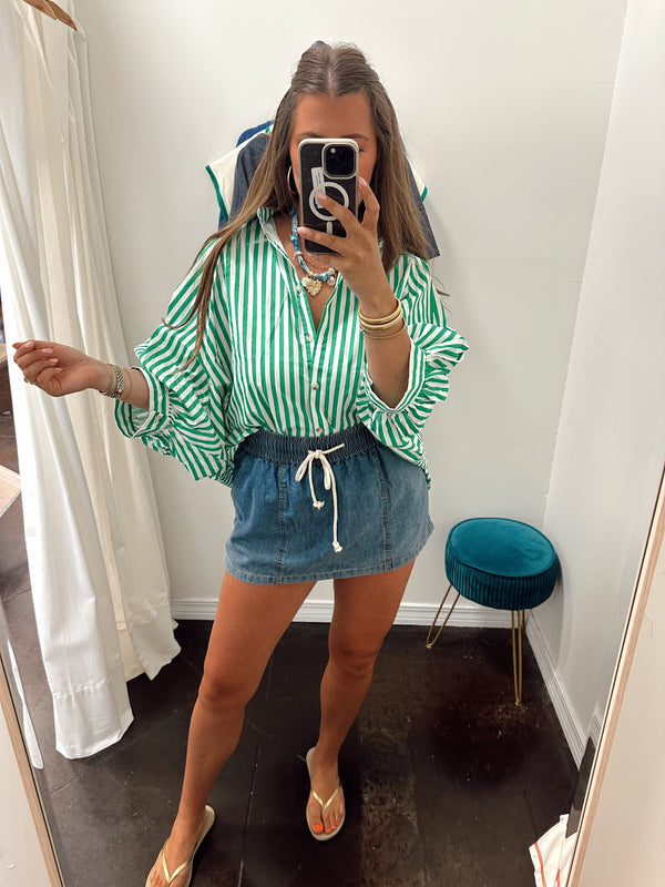 Striped Cabana Button Up