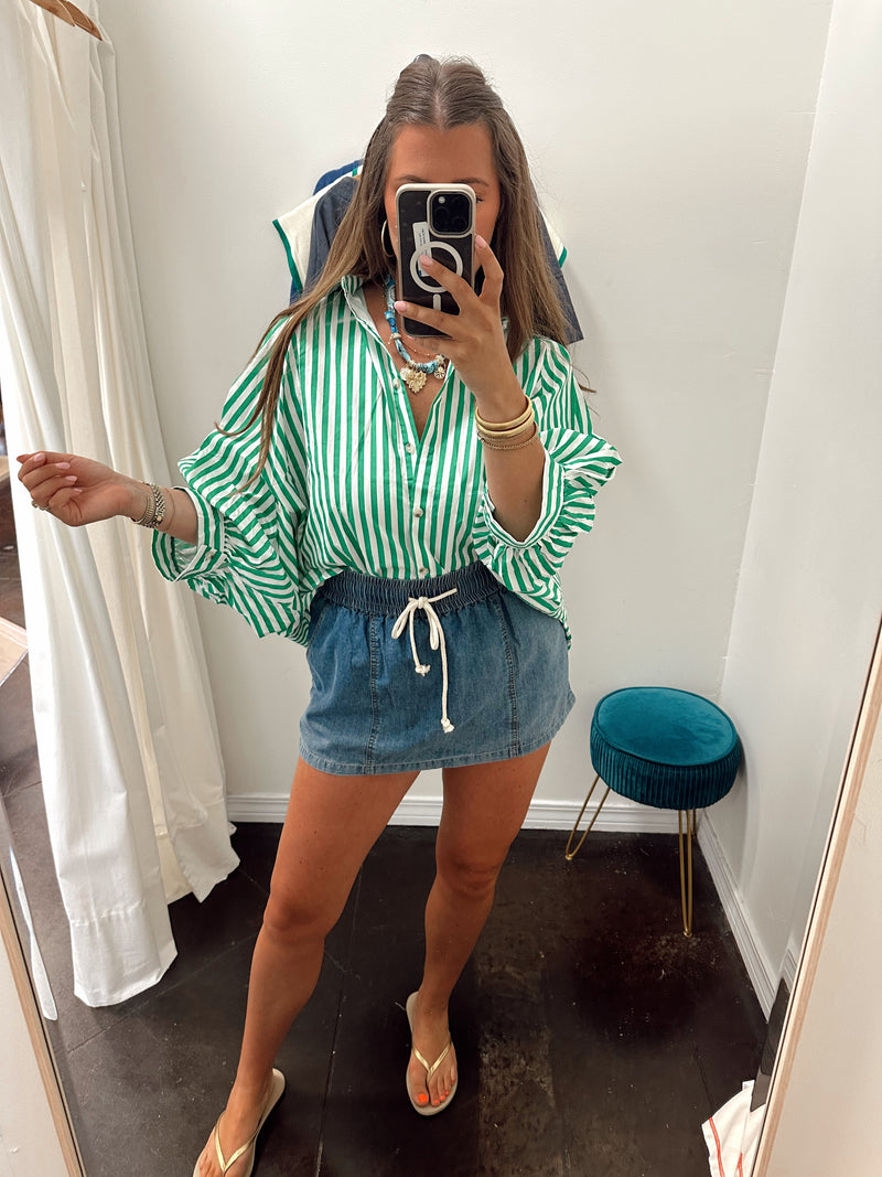 Striped Cabana Button Up