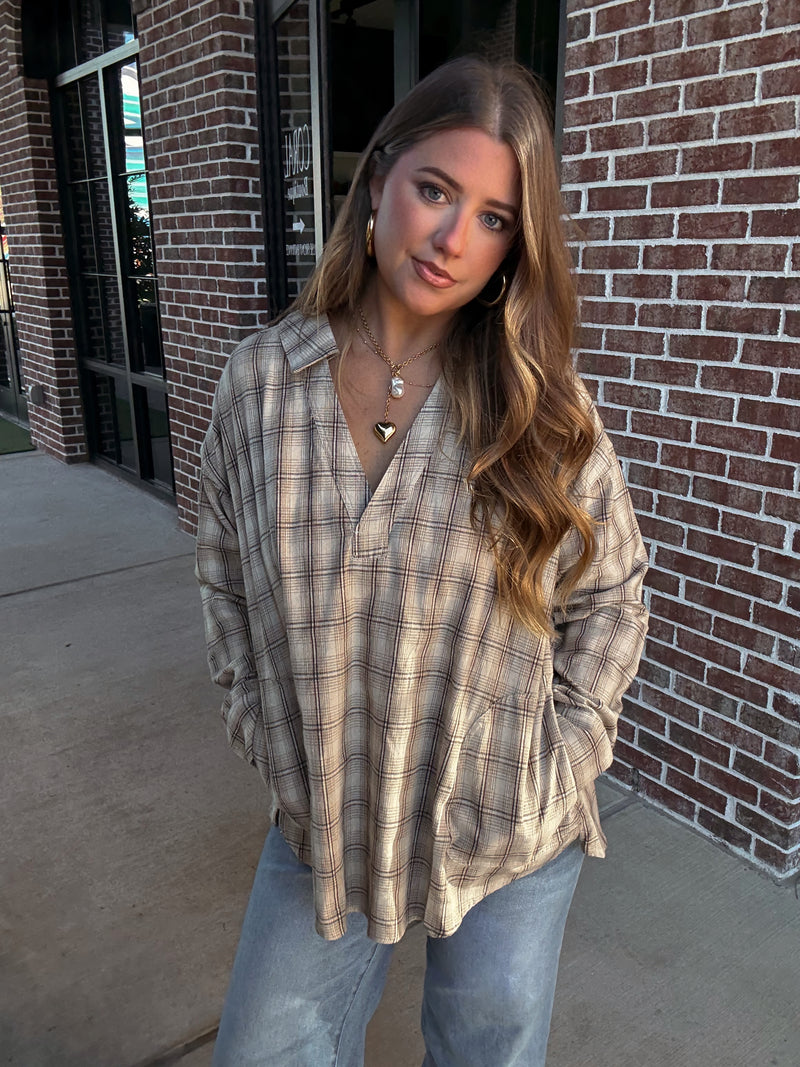 Mocha Plaid Tunic