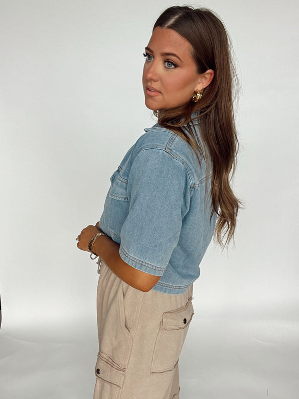 The Chloe Denim Top