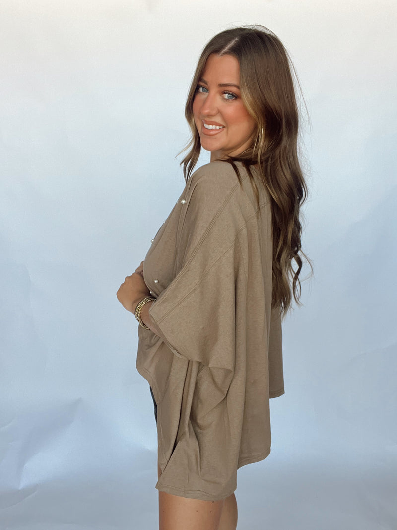 The Pearled Chrissy Top | OLIVE