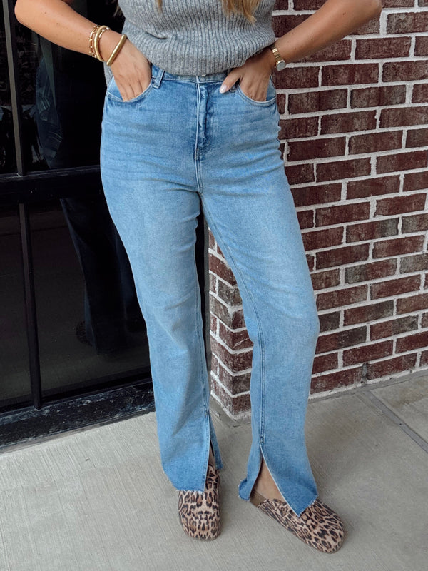 The High Rise Split Denim