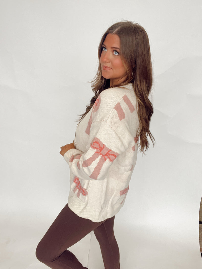 The Cream Bow Cardigan