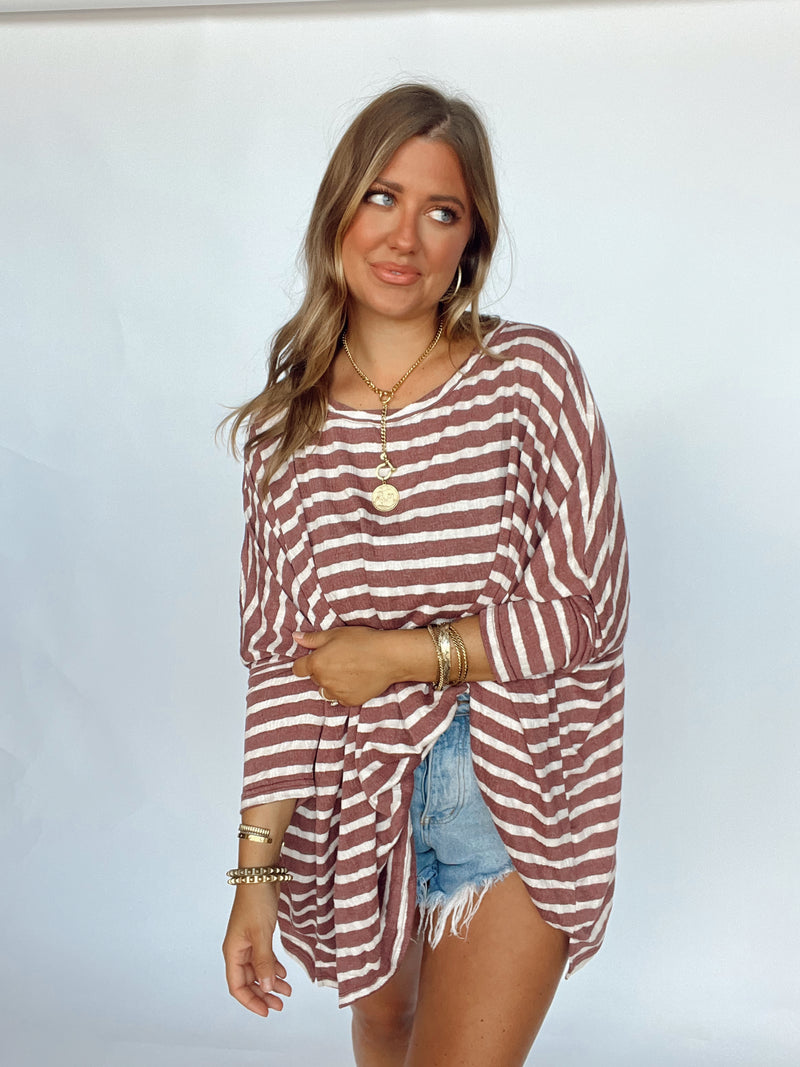 Faded Plum Slouched Top