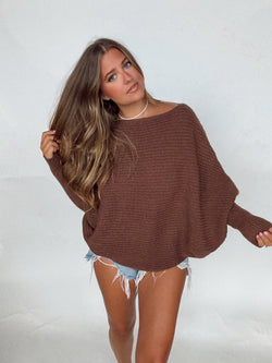 Espresso Brown Slouched Sweater