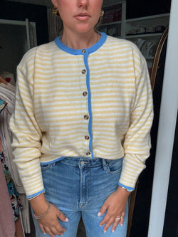 Lemon Striped Cardigan