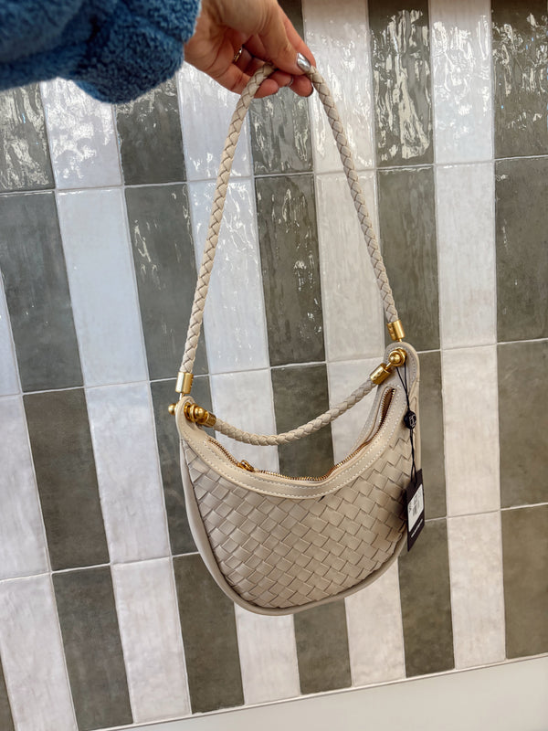 Taupe Braided Bag