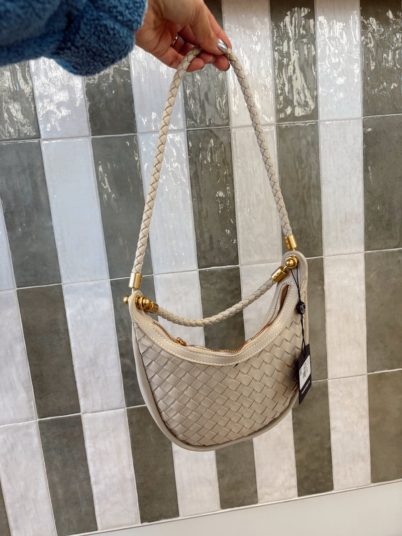 Taupe Braided Bag