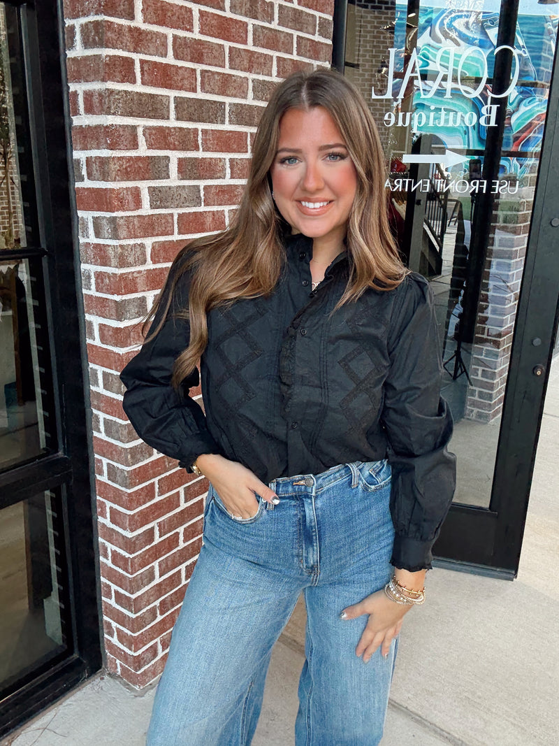 Black Detailed Long Sleeve