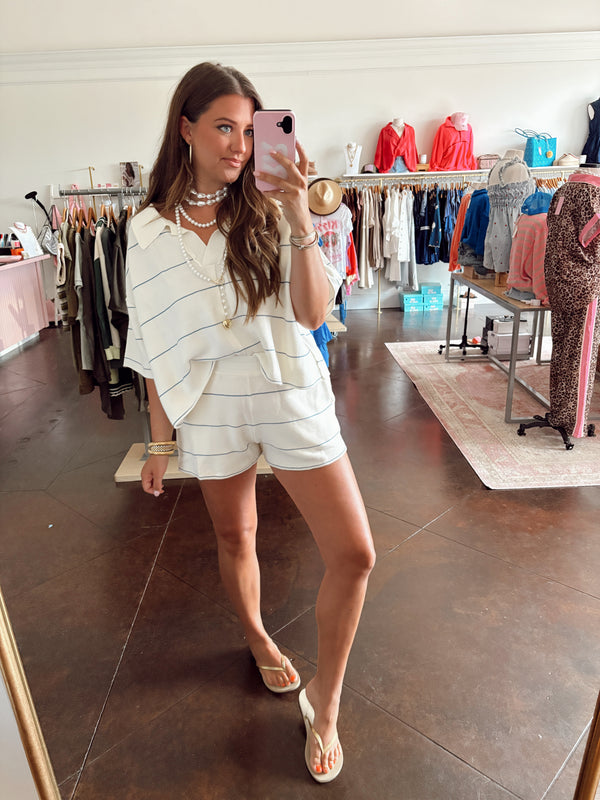 Summer Striped Set | Blue