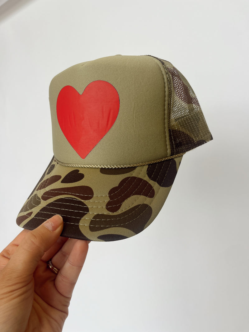 Camo Heart Hat