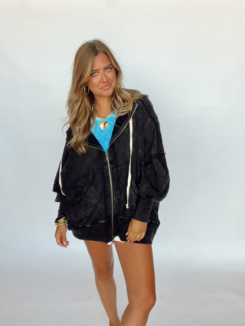 Zip Up Lux Jacket | BLACK