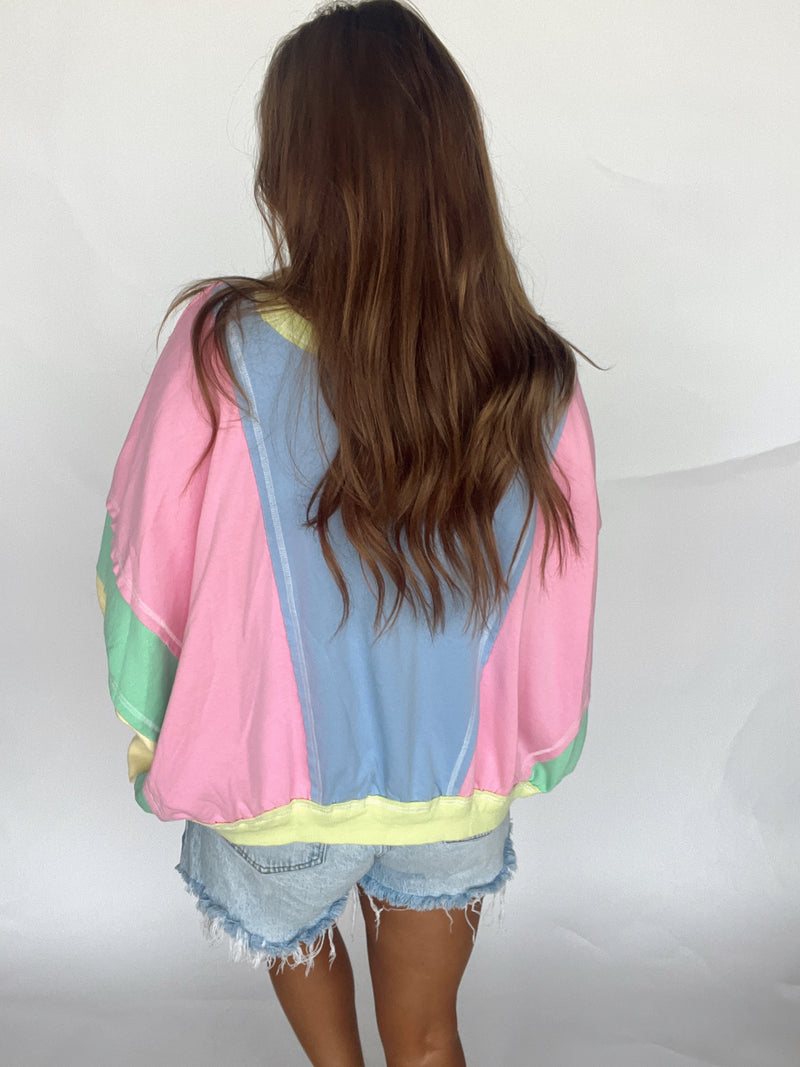 Pastel Colorblock Pullover