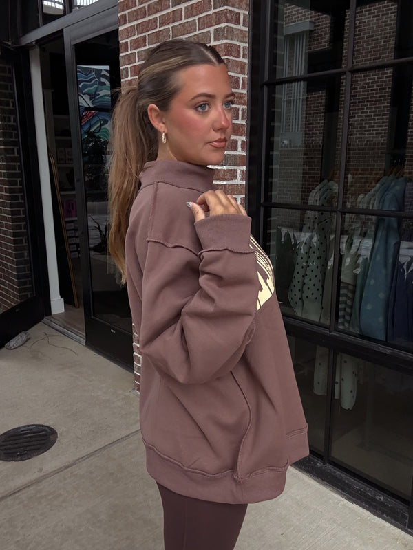 Dilly Dally Mock Neck Sweatshirt