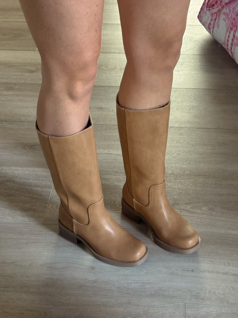 Tan Leather Calf Boot