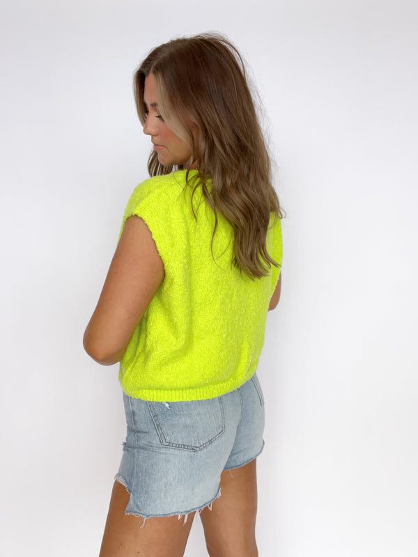 Neon Green Sweater Top