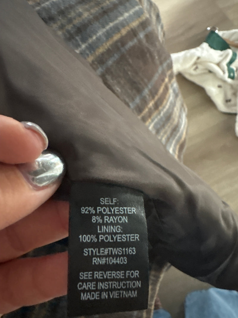 Plaid long Line Coat