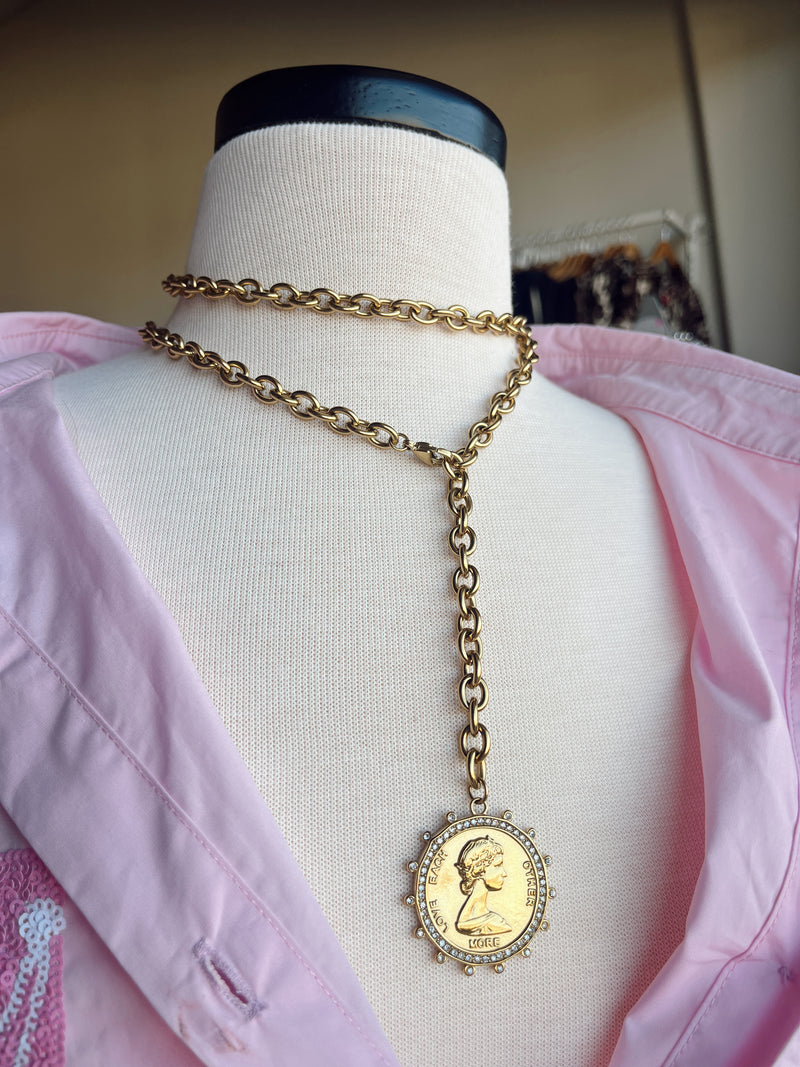 Coin Wrap Around Necklace