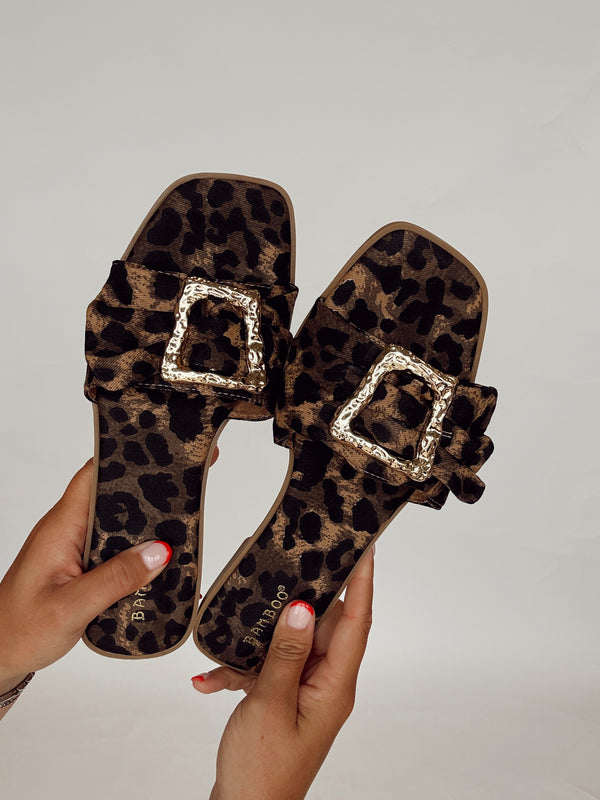 The Leopard Buckle Sandal