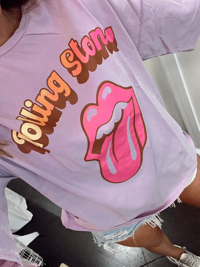 Lavender Rolling Stone Tee