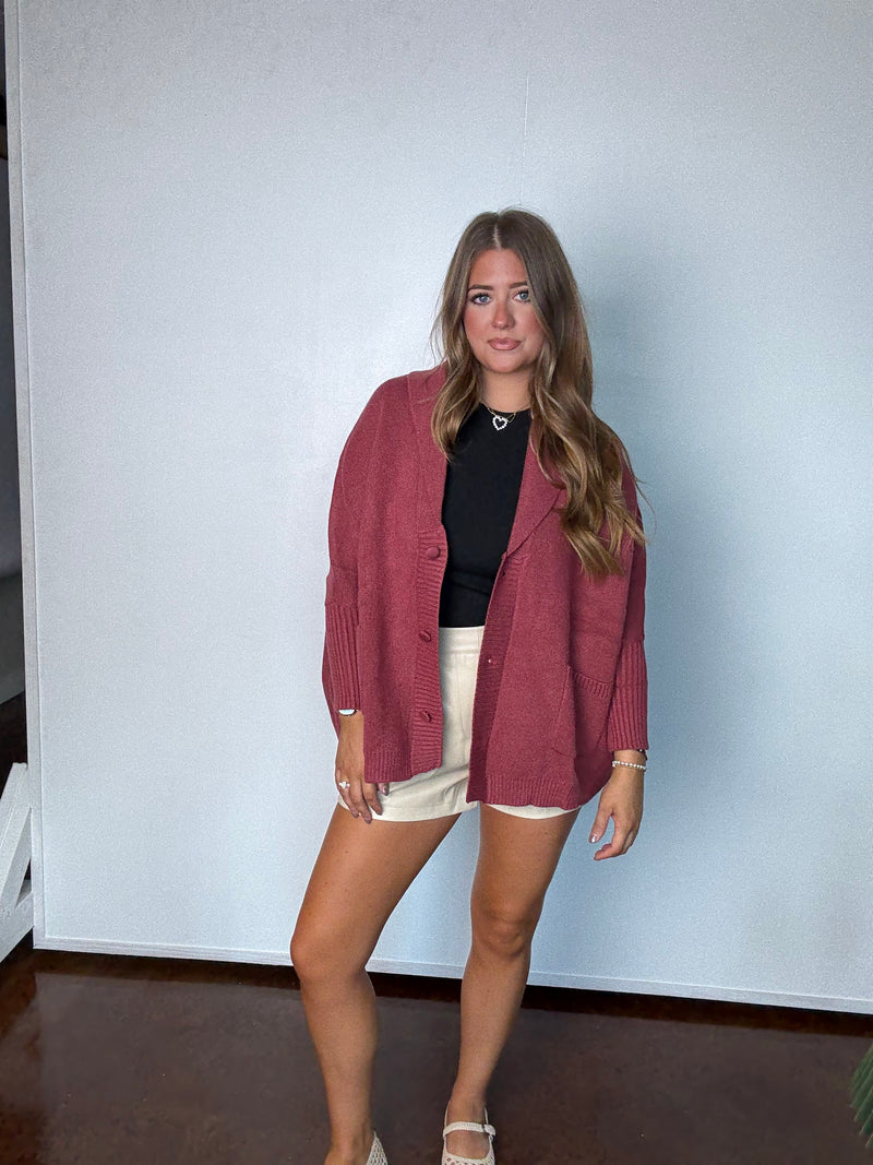 Dark Rose Cardigan