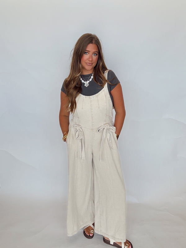 Taupe Overall Jumpsuit