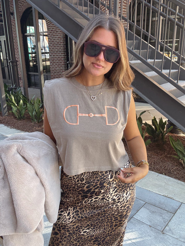 Foil Horse Bit Muscle Tee