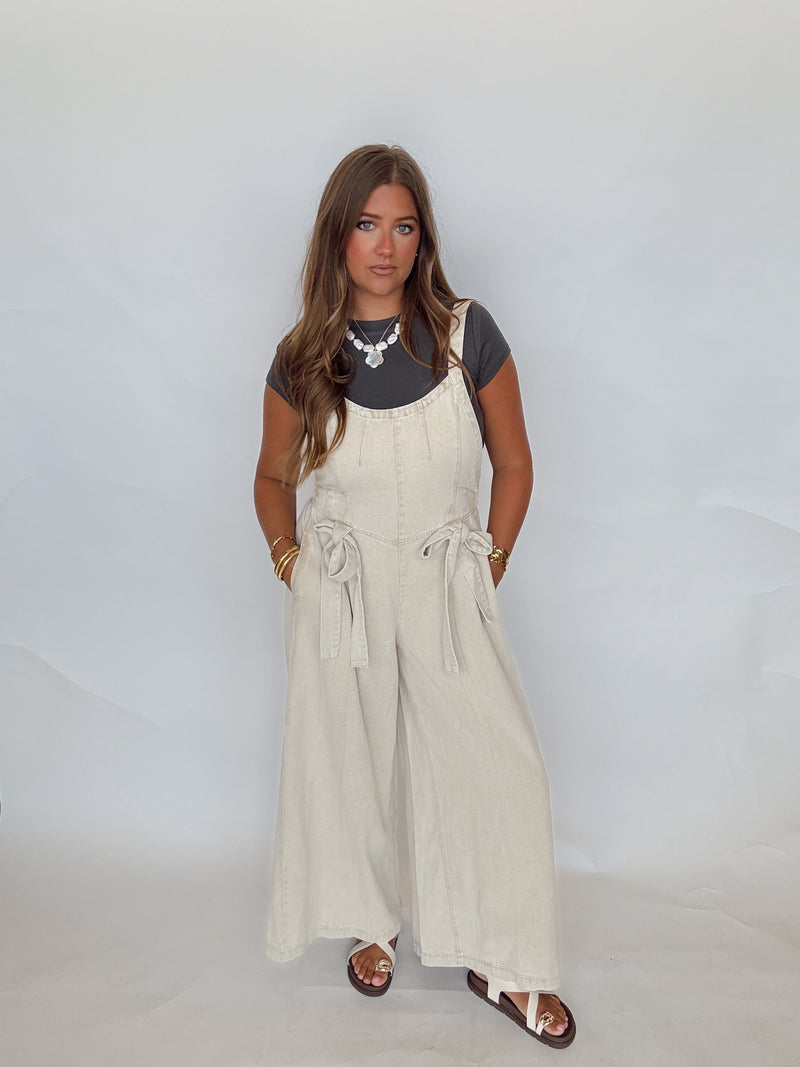 Taupe Overall Jumpsuit