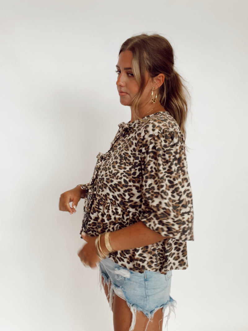 Cheetah Bow Top