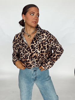 Leopard Button Up