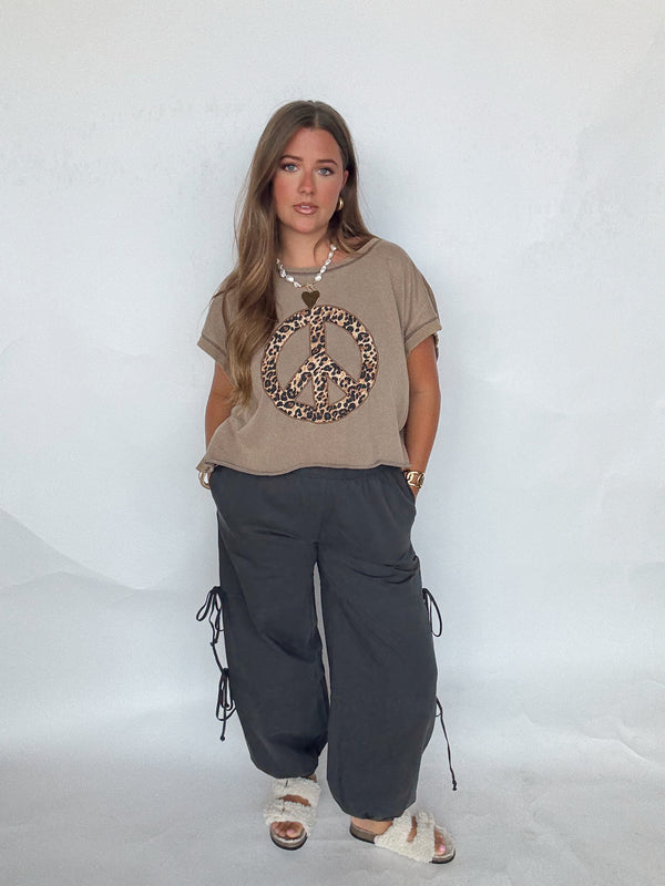 Charcoal Tie Joggers