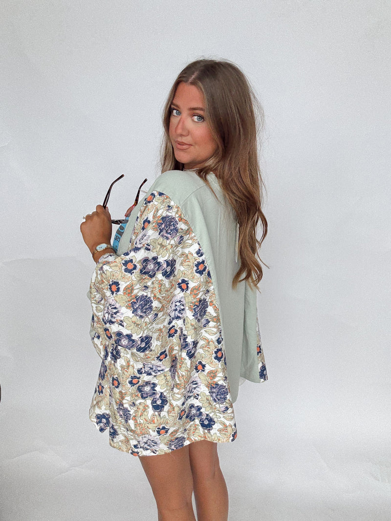 Janis Joplin Floral Poncho Top