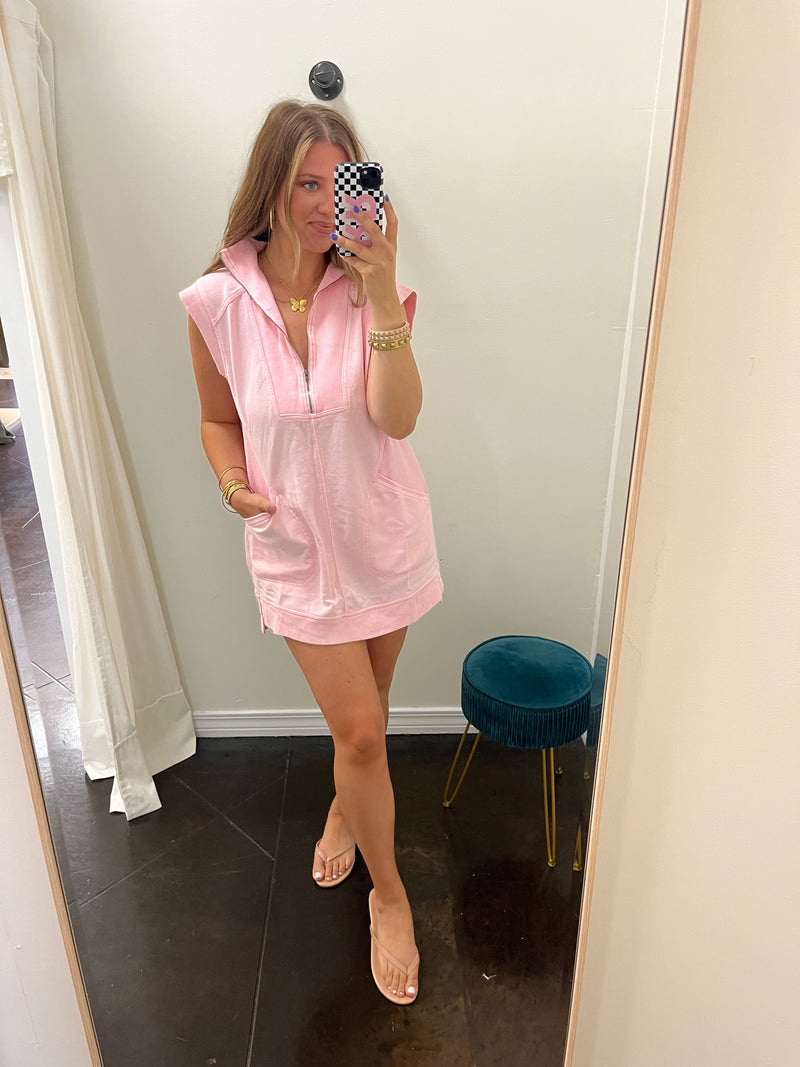 Sporty Half Zip Dress | PINK