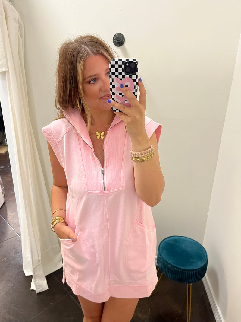 Sporty Half Zip Dress | PINK