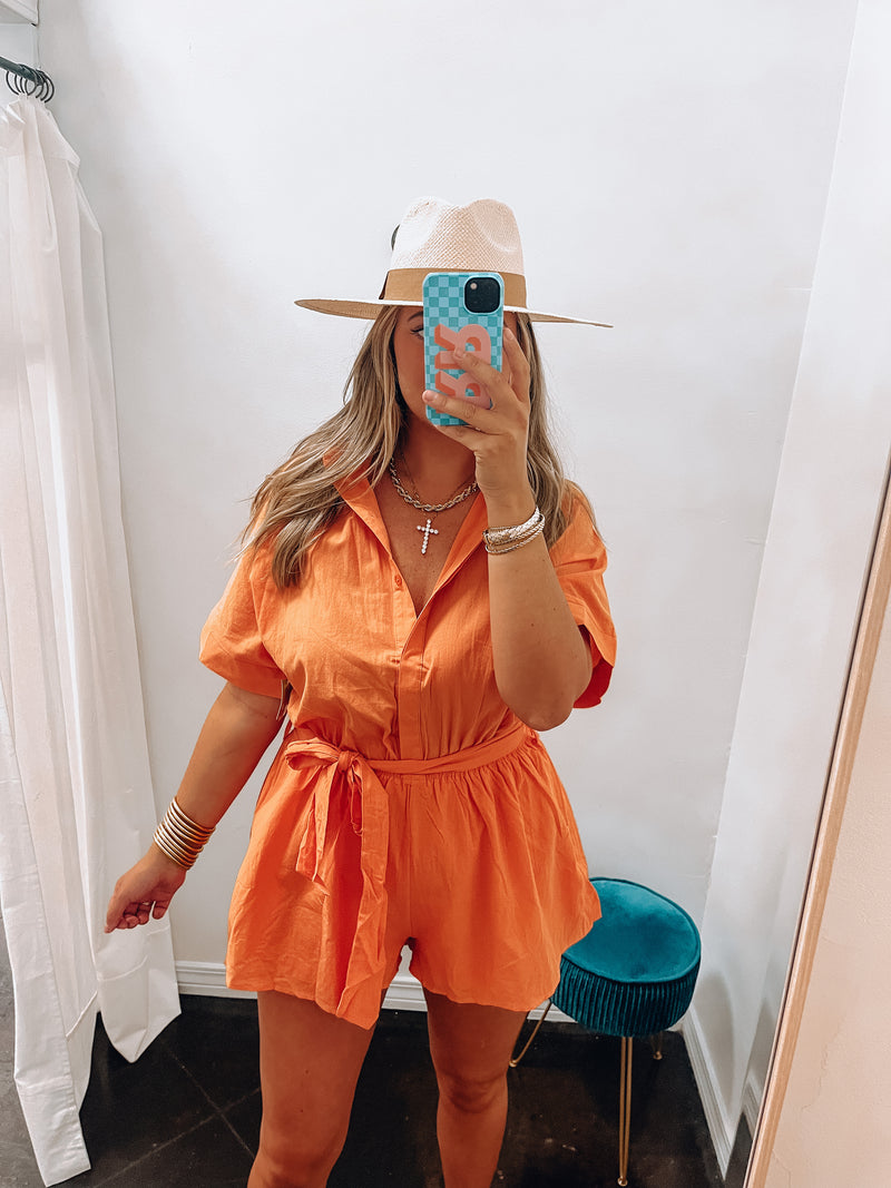 Flutter Romper | Orange