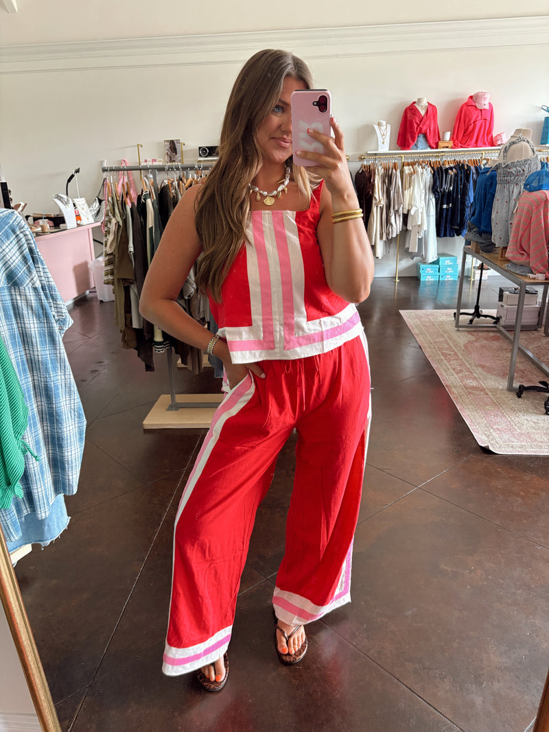 Red Stassie Set